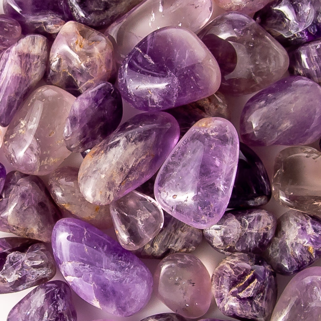 Medium Tumbled Amethyst Gemstone Crystals Bulk