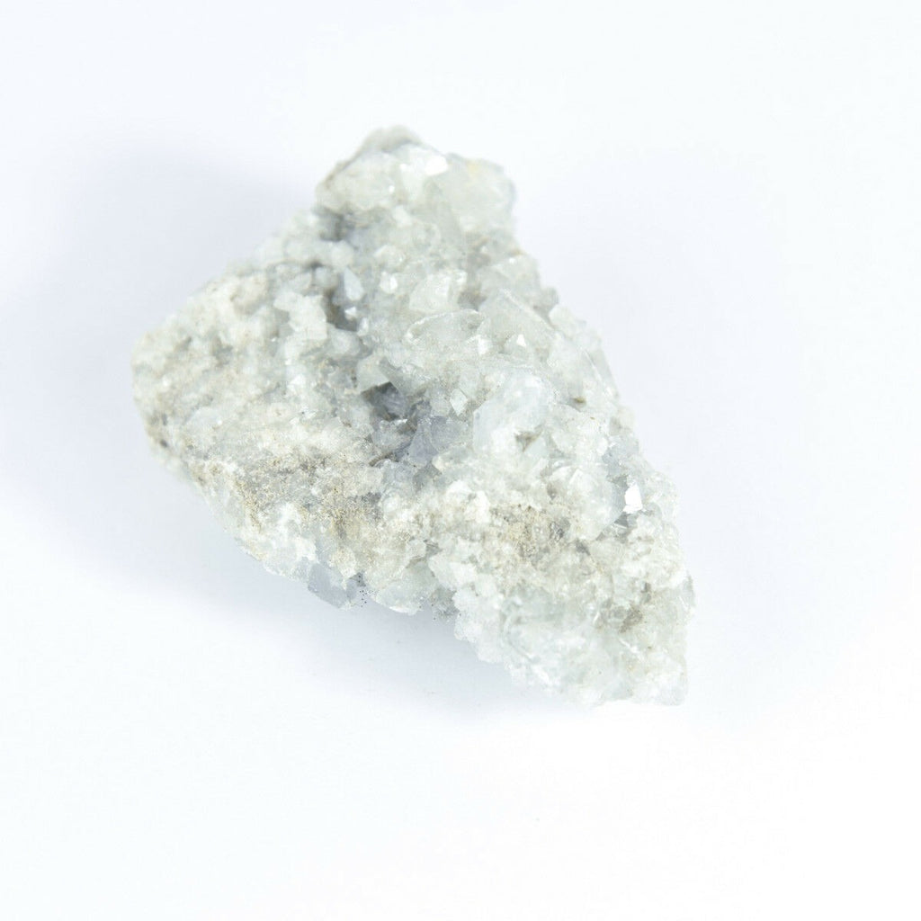 马达加斯加天青石水晶 druzy 簇天空蓝色晶洞矿物 5.3 盎司