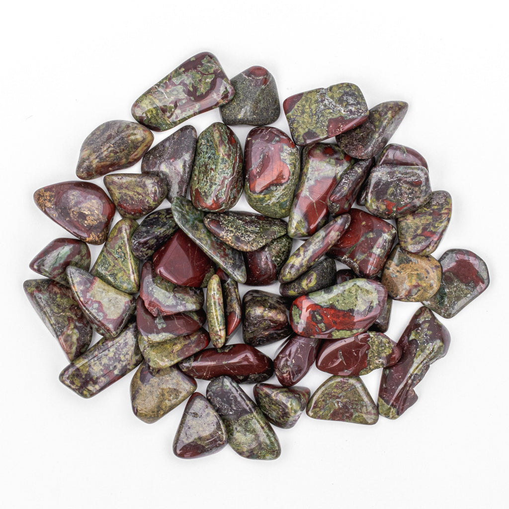 1/4 Pound of Small Tumbled Dragons Blood Jasper Gemstone Crystals