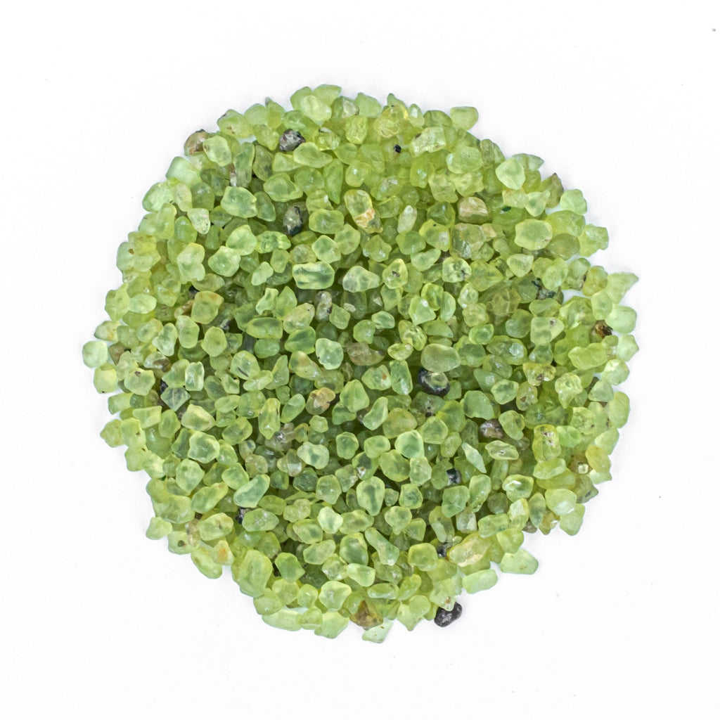 25 Grams of Tumbled Peridot Gemstone Crystal Chips