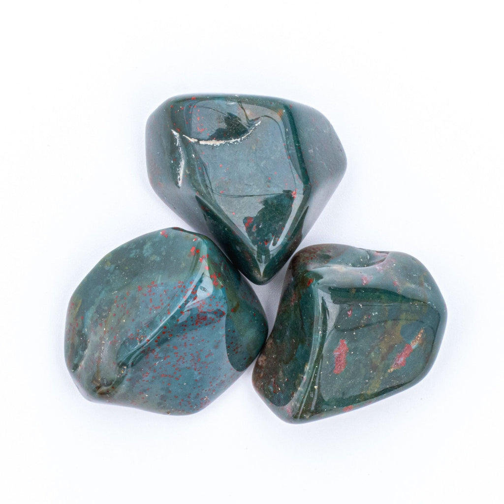25 Grams of Medium Tumbled Indian Bloodstone Gemstone Crystals