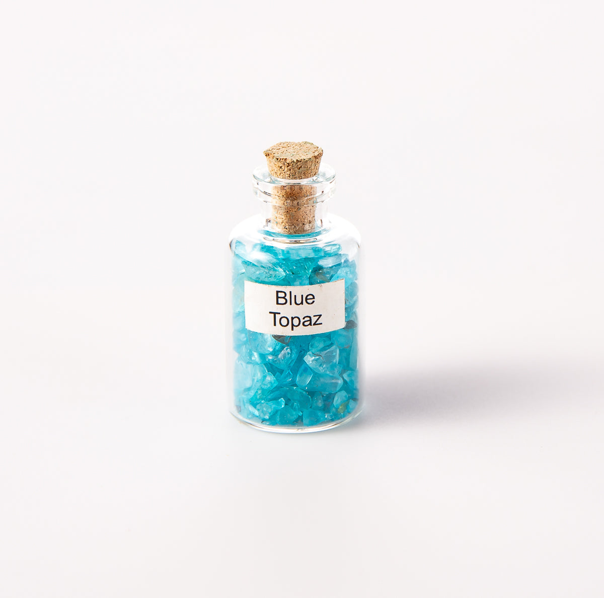 10 Tumbled Mini Blue Topaz Chip Size Gemstone Bottles