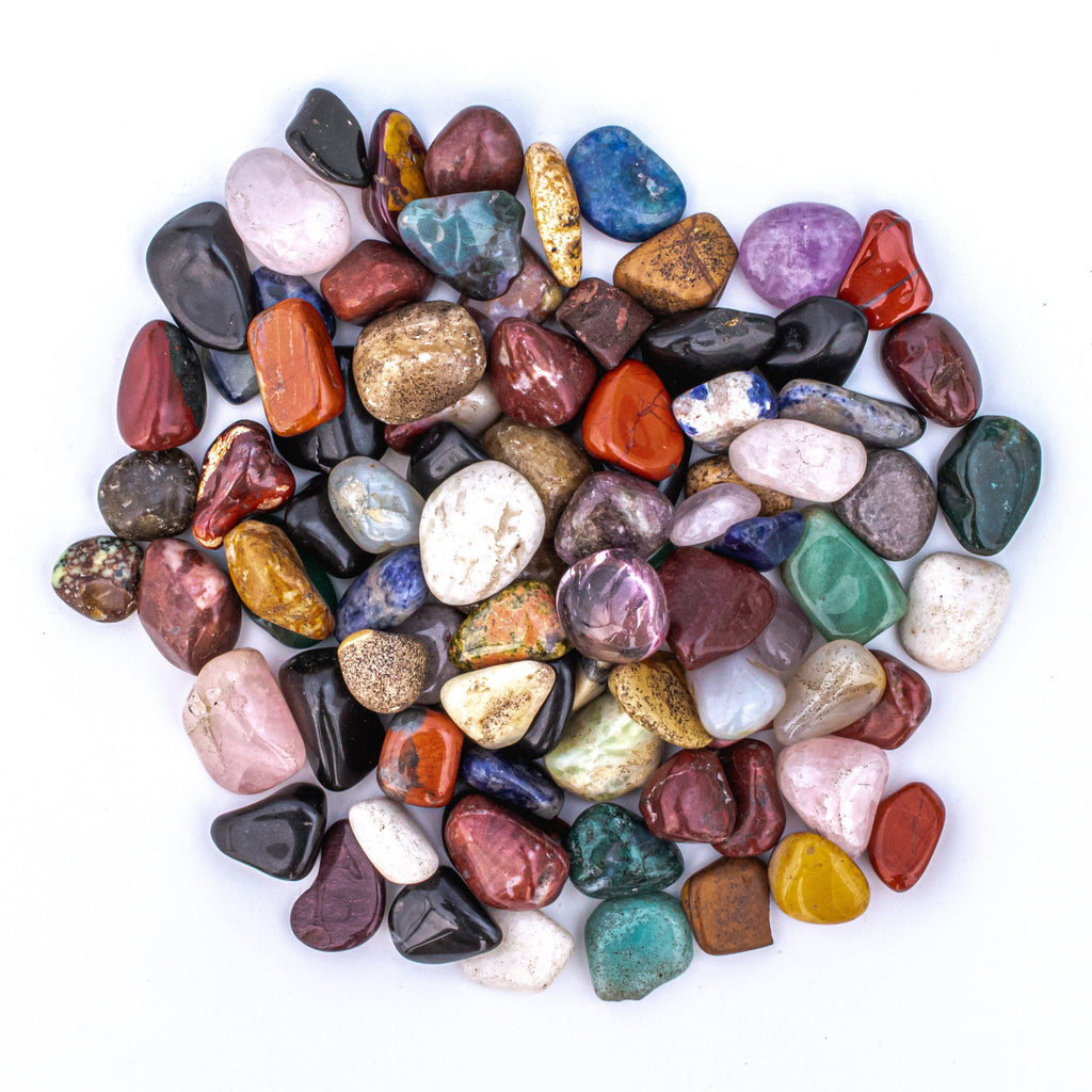 3/4 Pound of Small Tumbled Assorted Gemstone Crystal Mix