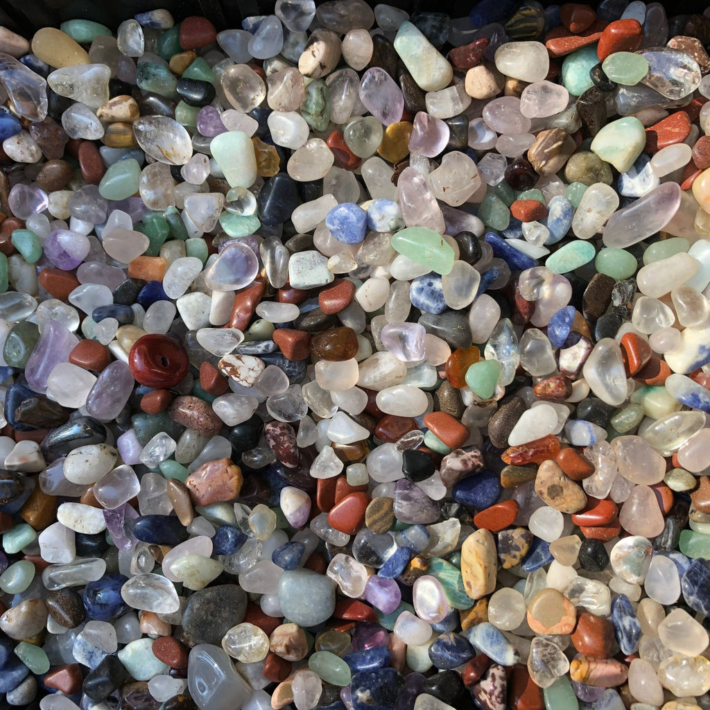 Tumbled Brazil Mix Mini Gemstone Chip Crystals Bulk