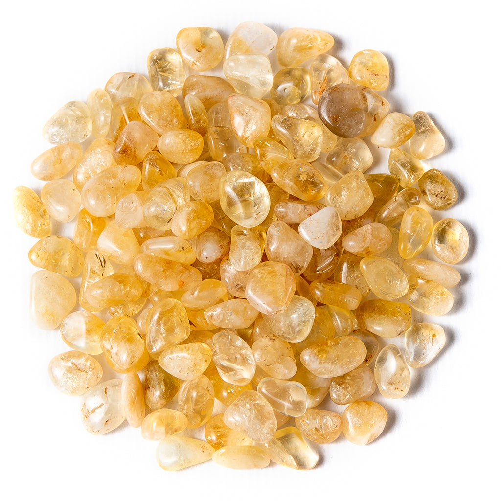 1 Pound of Small Tumbled Citrine Quartz Gemstone Crystals