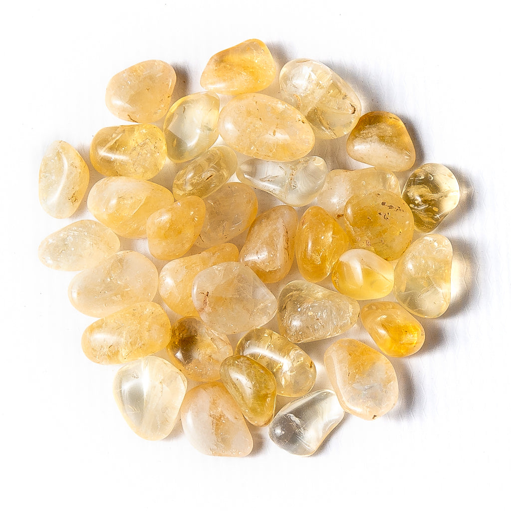 1/4 Pound of Small Tumbled Citrine Quartz Gemstone Crystals