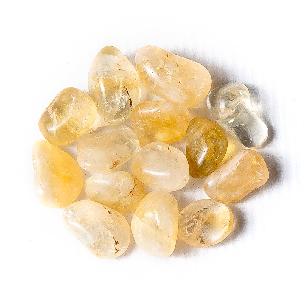 50 Grams of Small Tumbled Citrine Quartz Gemstone Crystals