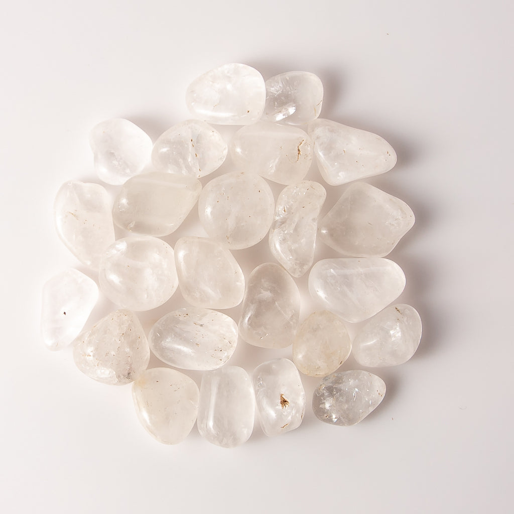 1/2 Pound of Small Tumbled Clear Quartz Gemstone Crystals