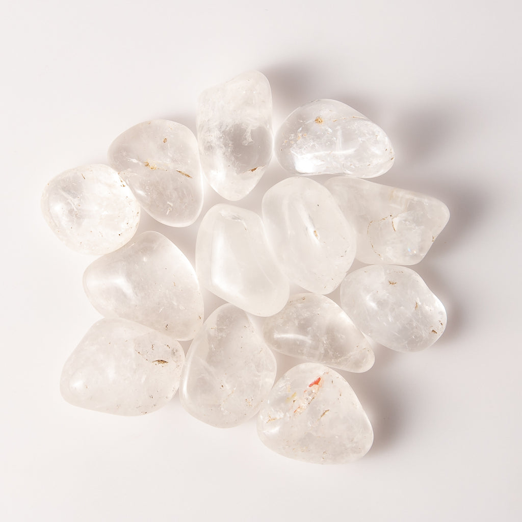 1/4 Pound of Small Tumbled Clear Quartz Gemstone Crystals