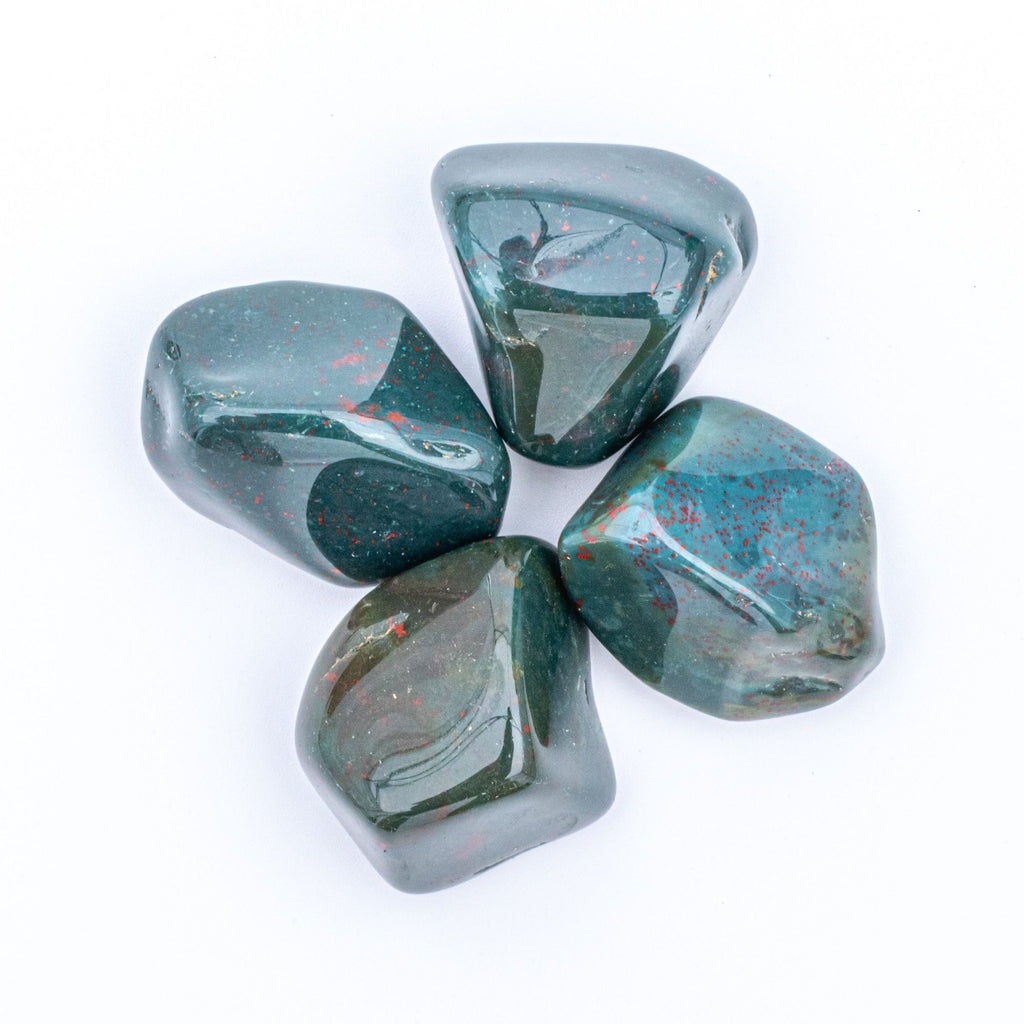 50 Grams of Medium Tumbled Indian Bloodstone Gemstone Crystals