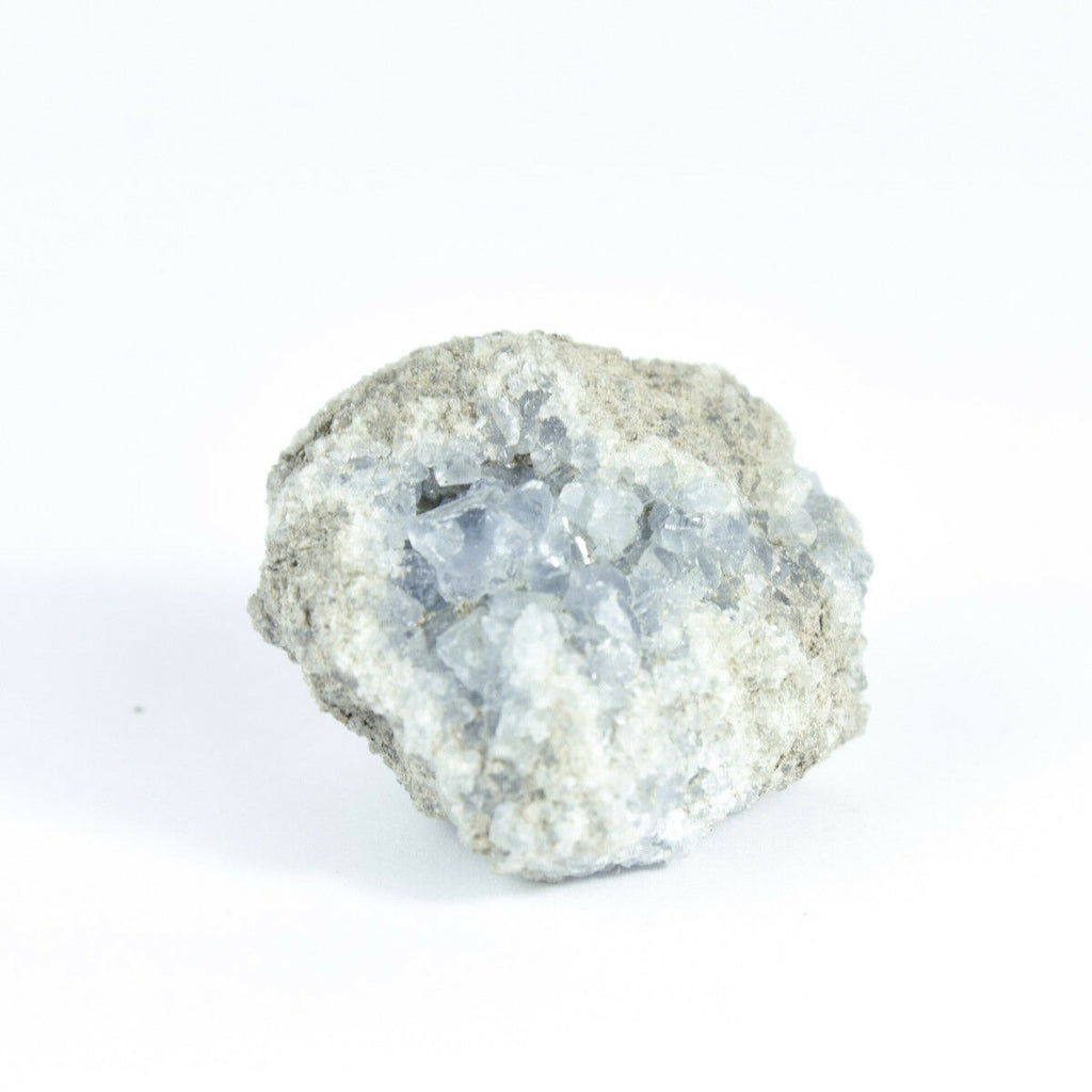 Madagascar Celestite Crystal druzy cluster sky Blue Geode Mineral 5.8oz
