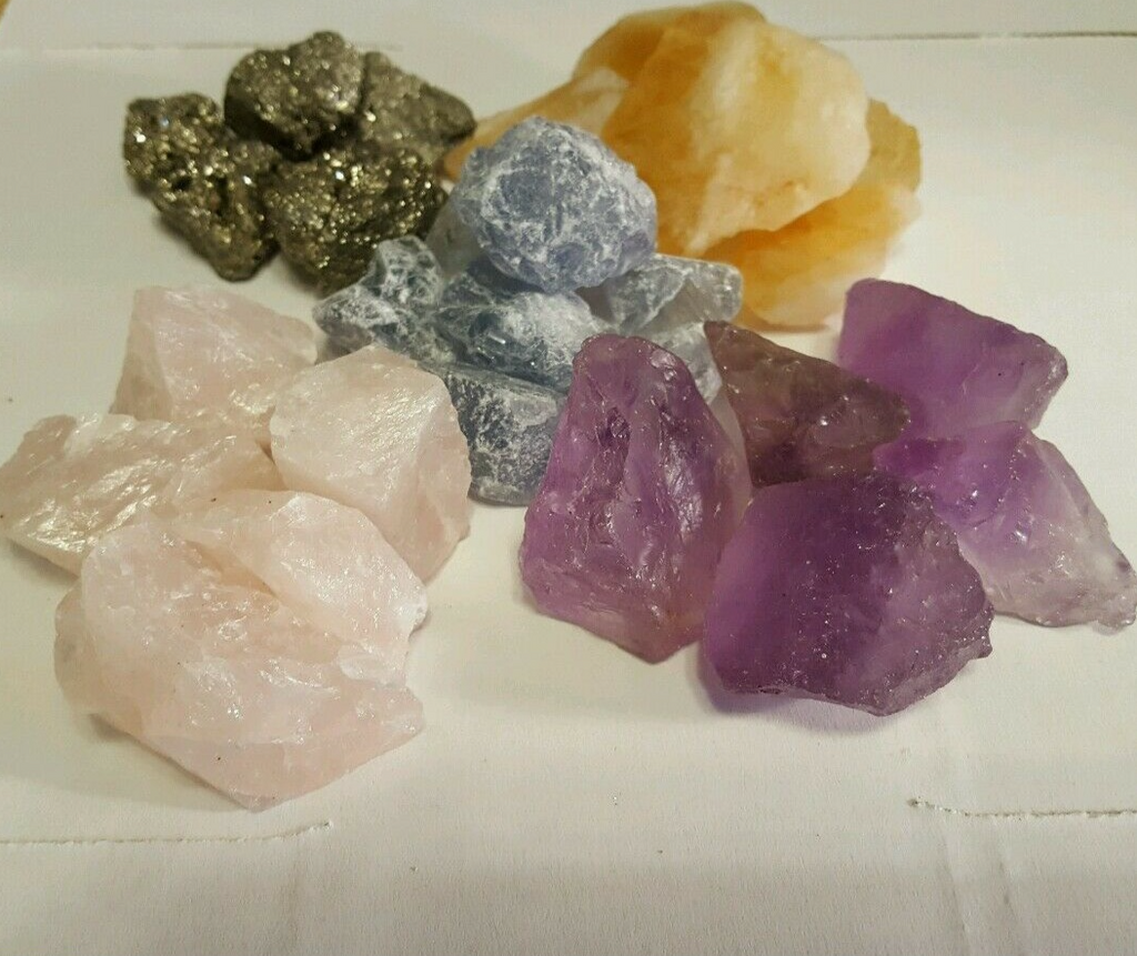 Beautiful Amethyst Citrine Celestite Pyrite Rose Quartz 