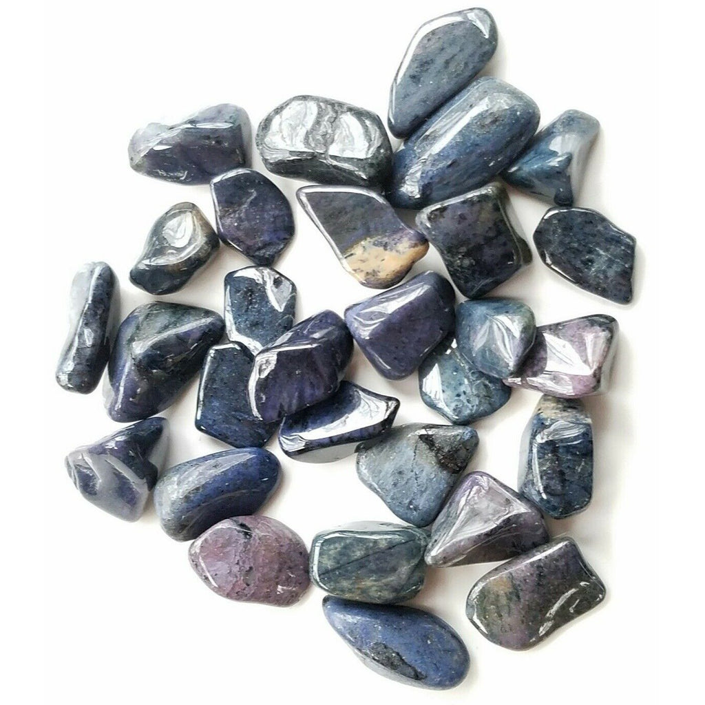 Tumbled Dumortierite Quartz Gems