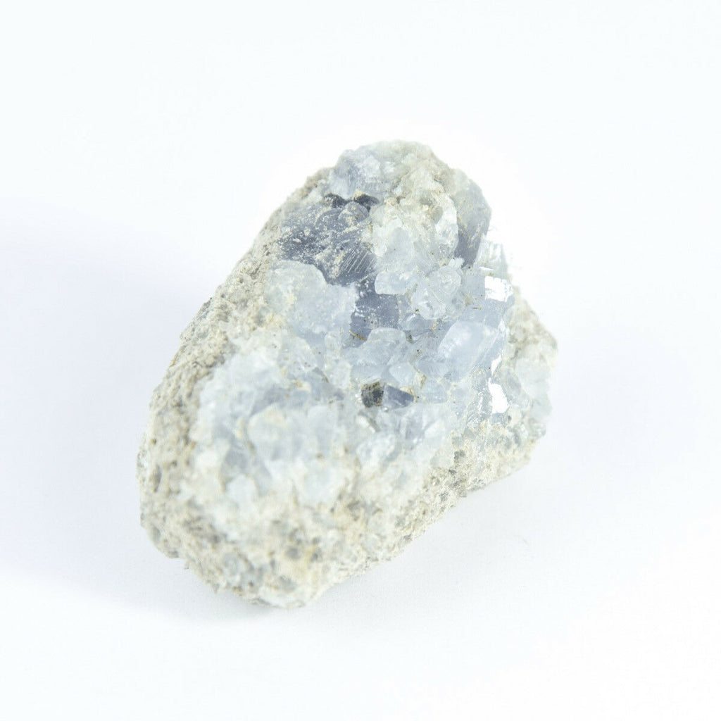 Madagaskar Celestite Crystal druzy cluster obloha Blue Geode Mineral 5,1 oz