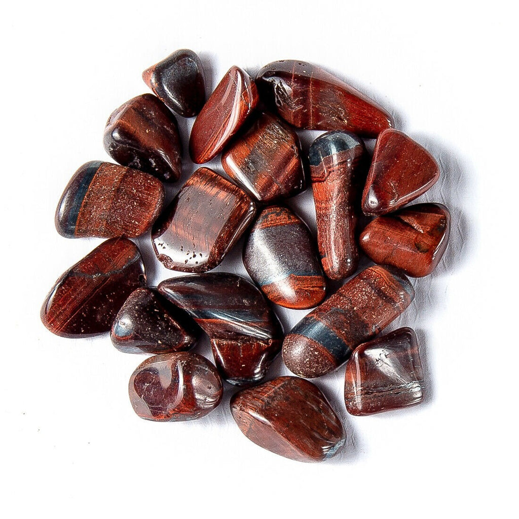 50 Grams of Small Tumbled Red Tigers Eye Gemstone Crystals