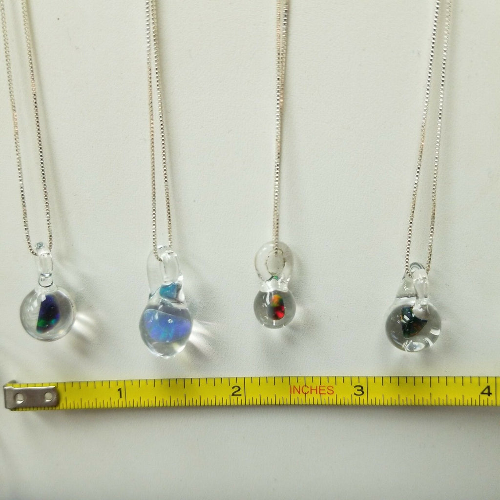 Glass encased natural Opal Pendant