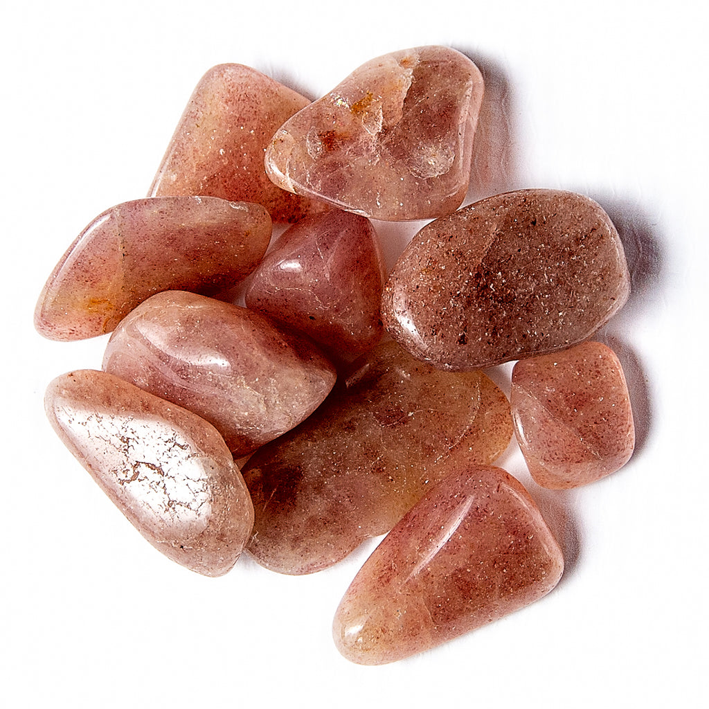 50 Grams of Small Tumbled Red Aventurine Gemstone Crystals
