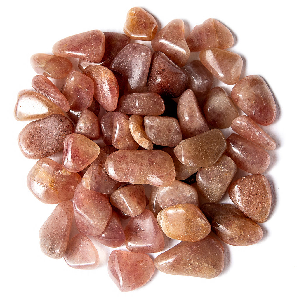 1/2 Pound of Small Tumbled Red Aventurine Gemstone Crystals