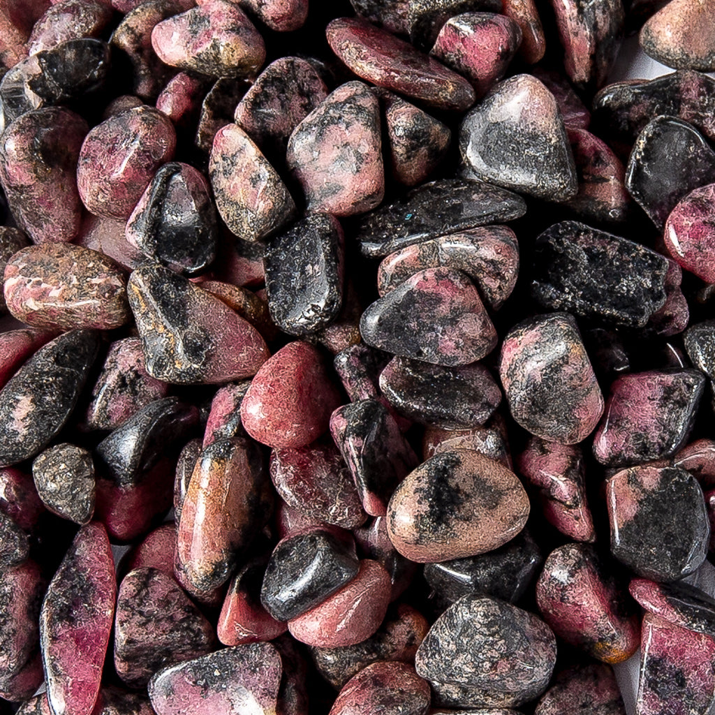 Small Tumbled Rhodonite Gemstone Crystals Bulk