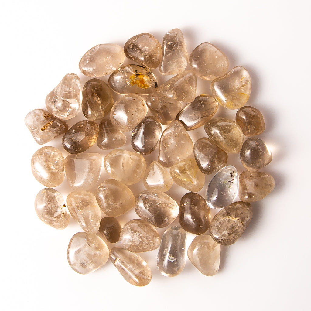 1/2 Pound of Small Tumbled Smoky Quartz Gemstone Crystals