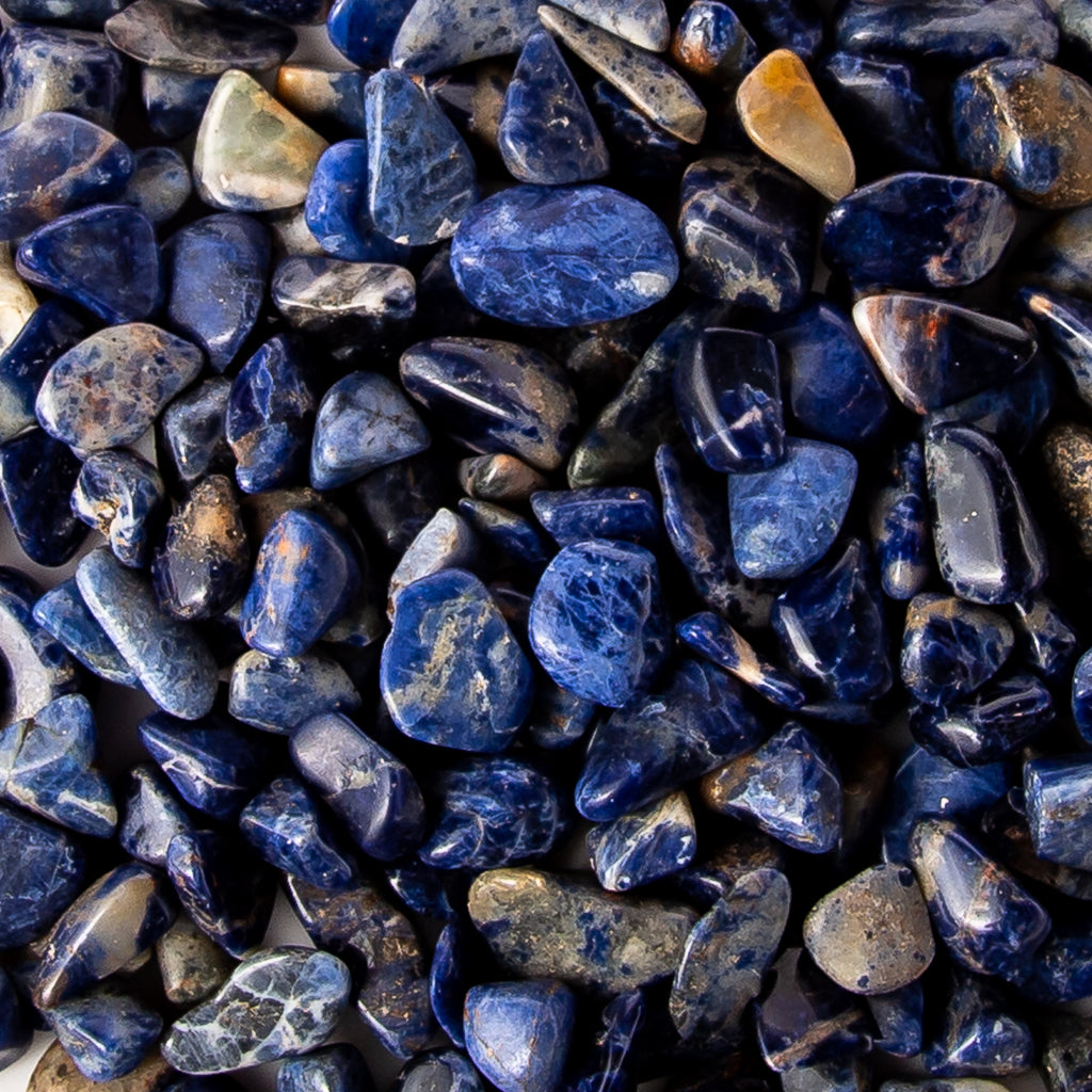 Small Tumbled Sodalite Gemstone Crystals Bulk