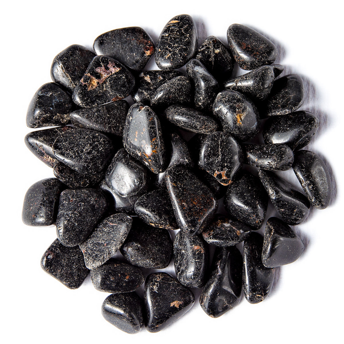 Black Tourmaline Tumbled Stones - Earth Goddess