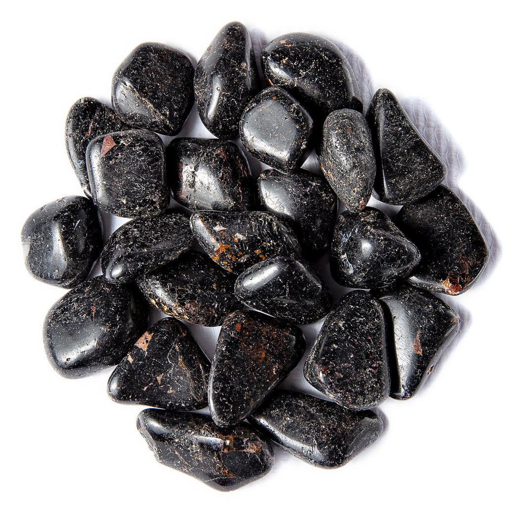 Small Black Tourmaline Tumbled Gemstone Crystals