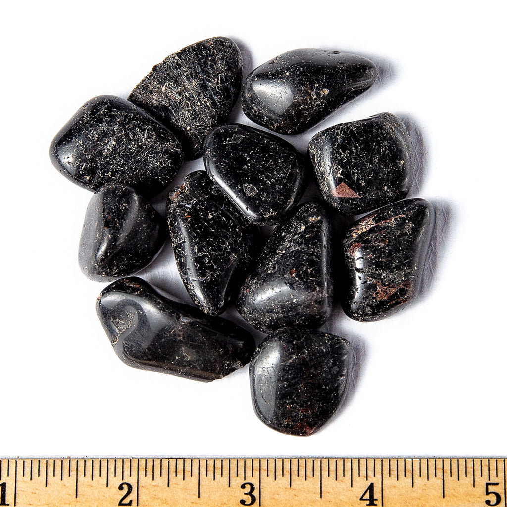 Small Black Tourmaline Tumbled Gemstone Crystals