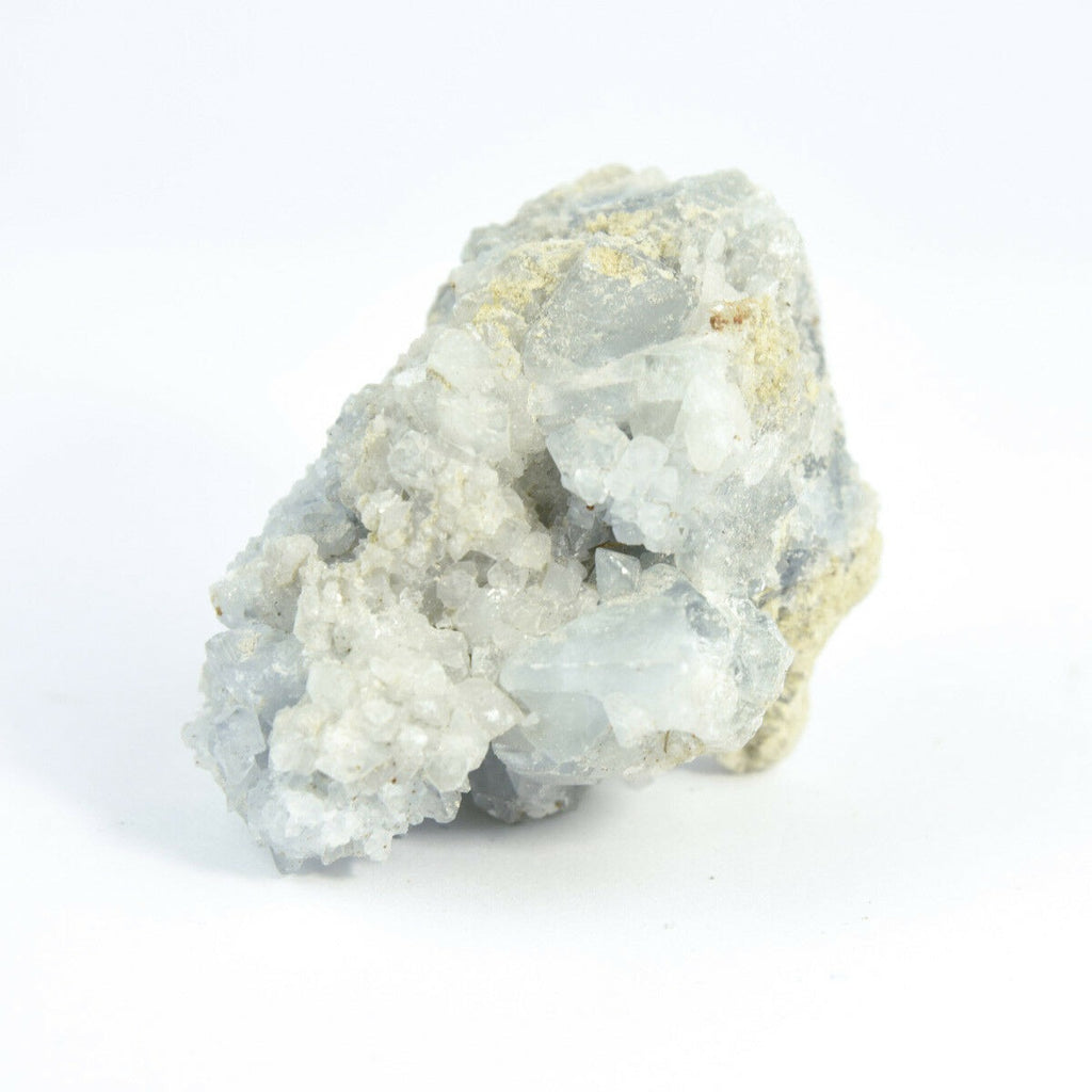 Madagaskar Celestite Crystal druzy cluster nebe Modrý Geode Minerál 7,1 oz