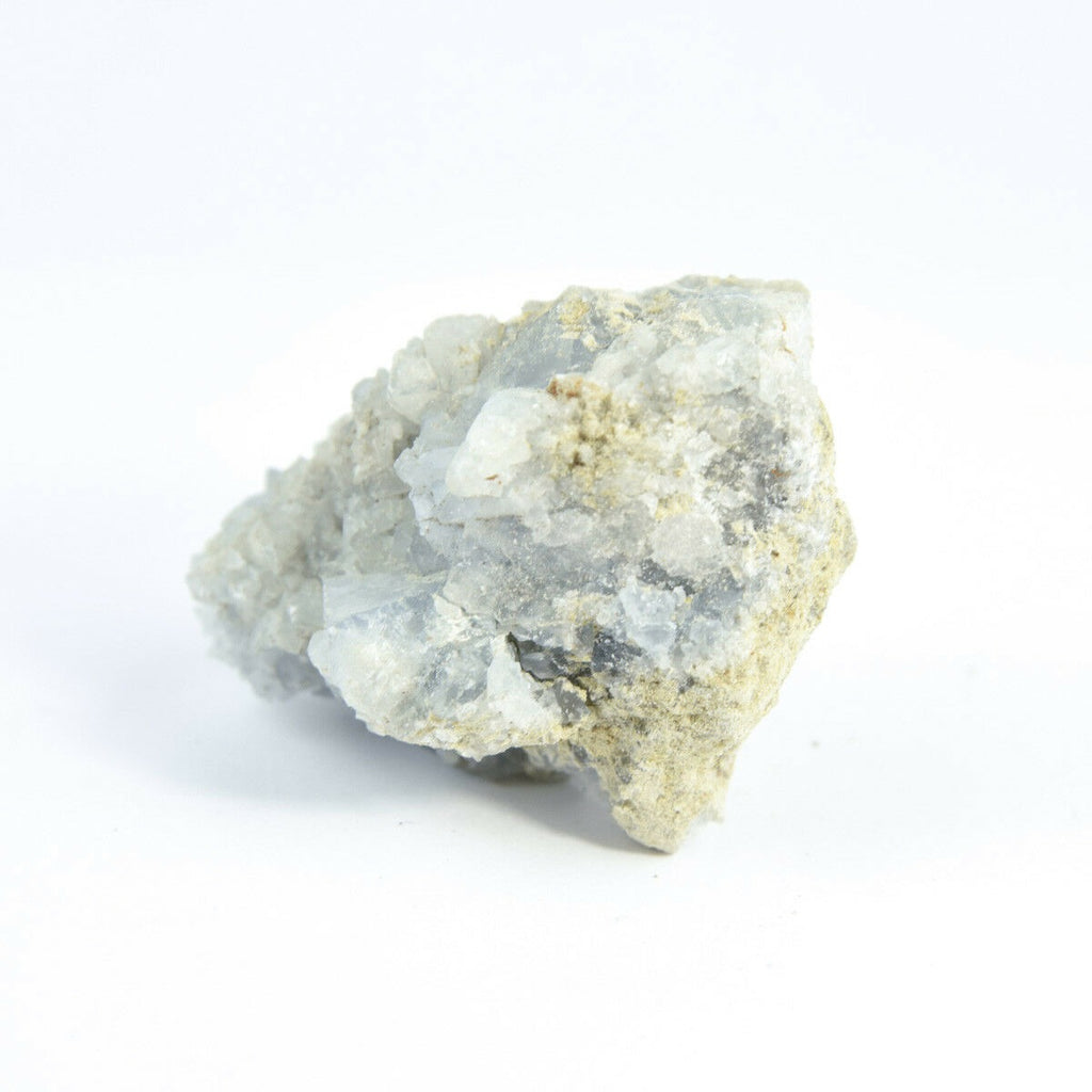 马达加斯加天青石水晶 druzy 簇天蓝色晶洞矿物 7.1 盎司