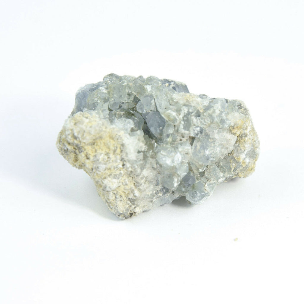 马达加斯加天青石水晶 druzy 簇天空蓝色晶洞矿物 5.5 盎司
