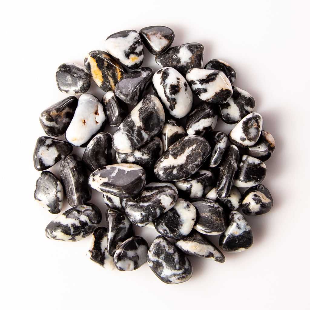 1/4 Pound of Small Tumbled Zebra Stone Gemstone Crystals